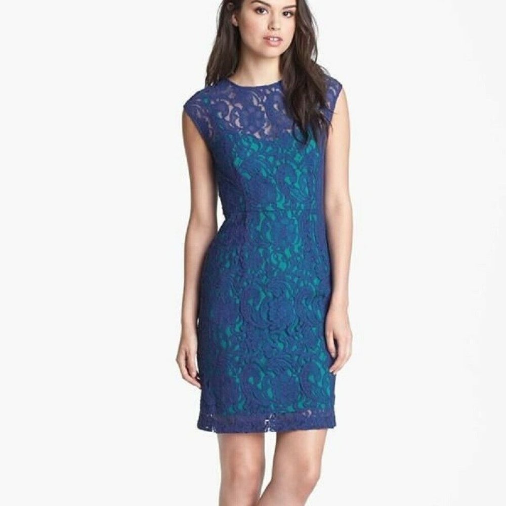 Ivy + blu Deep Blue Maggy Boutique Lace Contrast 6